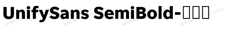 UnifySans SemiBold字体转换